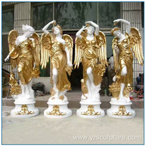 Life Size Golden Paint Marble Four Season God Statues